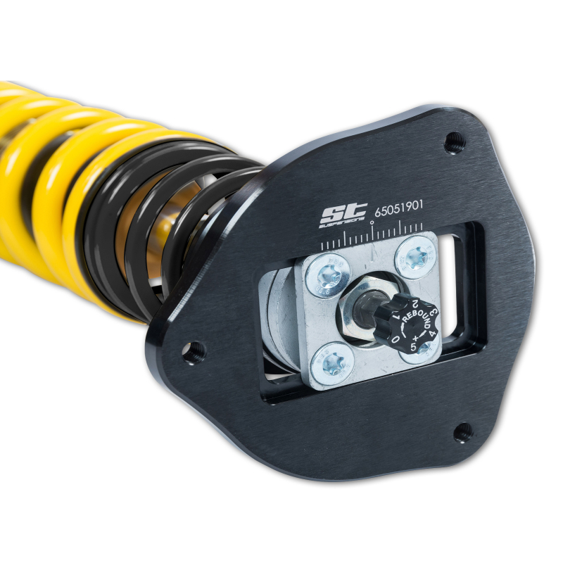 Volkswagen Golf VI Coilover Suspension Kit - Front + Rear - ST Suspensions - ST XTA Height Adjustable with Aluminum Top Mounts - `09-`14